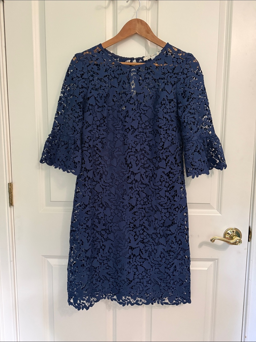 Boden Navy Blue Lace Shift Dress - Women's US 4